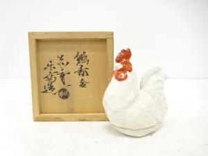 赤膚山焼　尾西楽斎造　鶏　香合